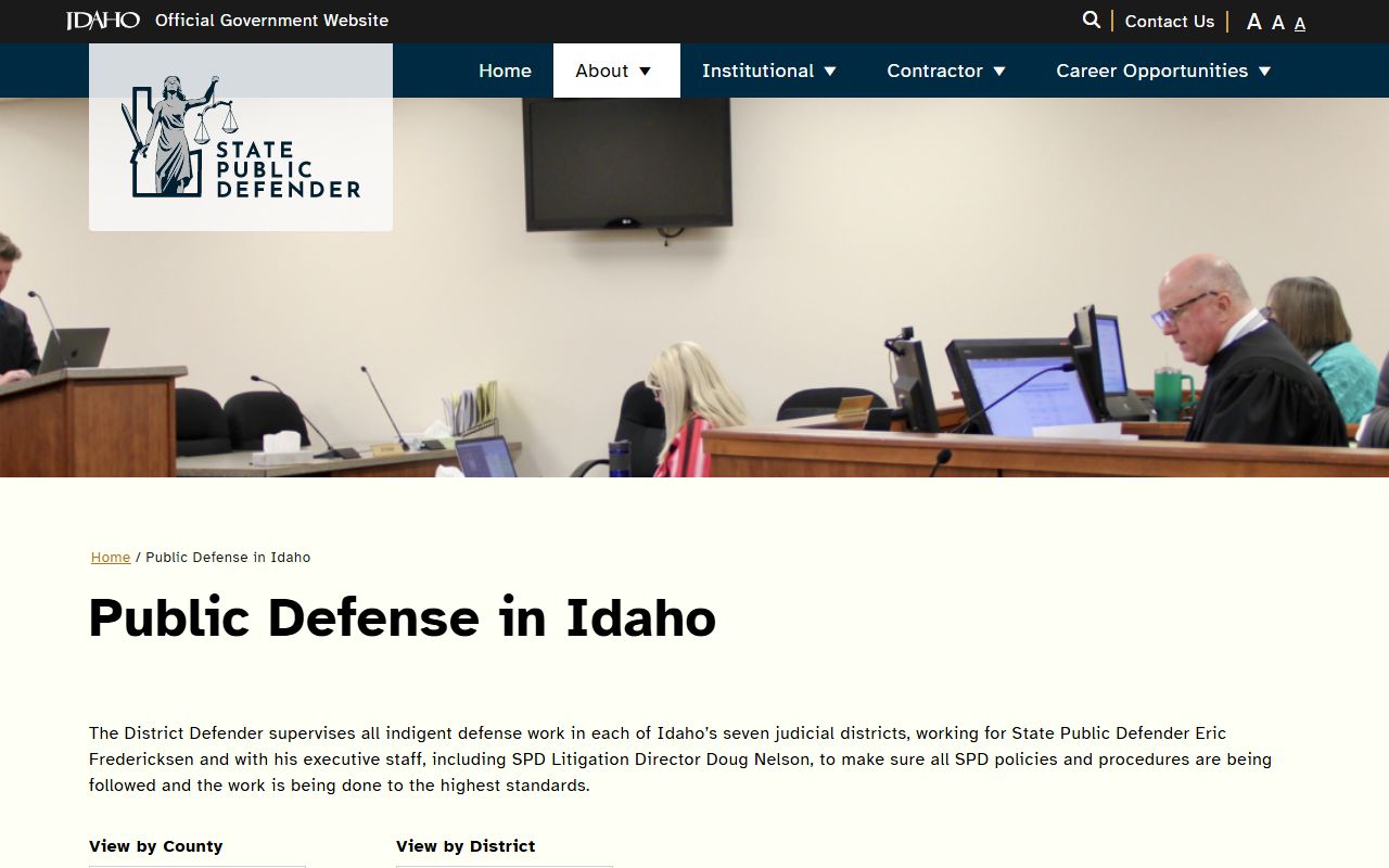 Bannock County arrest records and charge records public defender offices screenshot