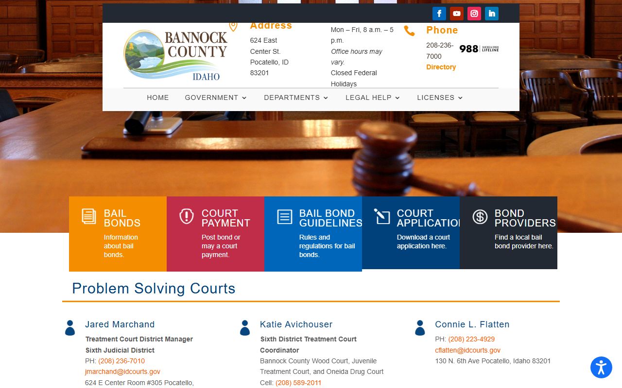 Bannock County probate records problem solving courts
